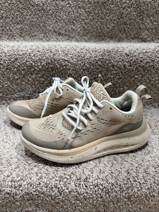 Keen Shoes - Keen Women's Sand/Taupe Lace-Up Athletic Sneakers